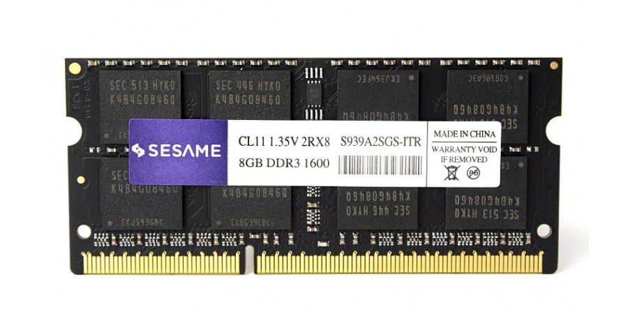 SAMSUNG (Sesame) 8GB DDR3L SODIMM PC3-12800 1600MHz 1,35V NEW C