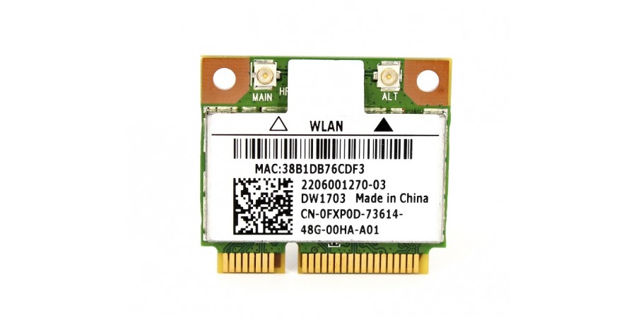 DELL 1703 WIFI BT AR5B225 FXP0D half-miniPCI-E 802.11b/g/n BT 4.0