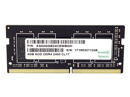Apacer Pamięć DDR4 4GB 2400MHz CL17 SODIMM 1.2V